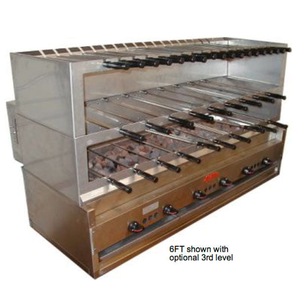 Old Hickory CH60-NG 72" Commercial Churrasco Rotisserie Grill - Natural Gas
