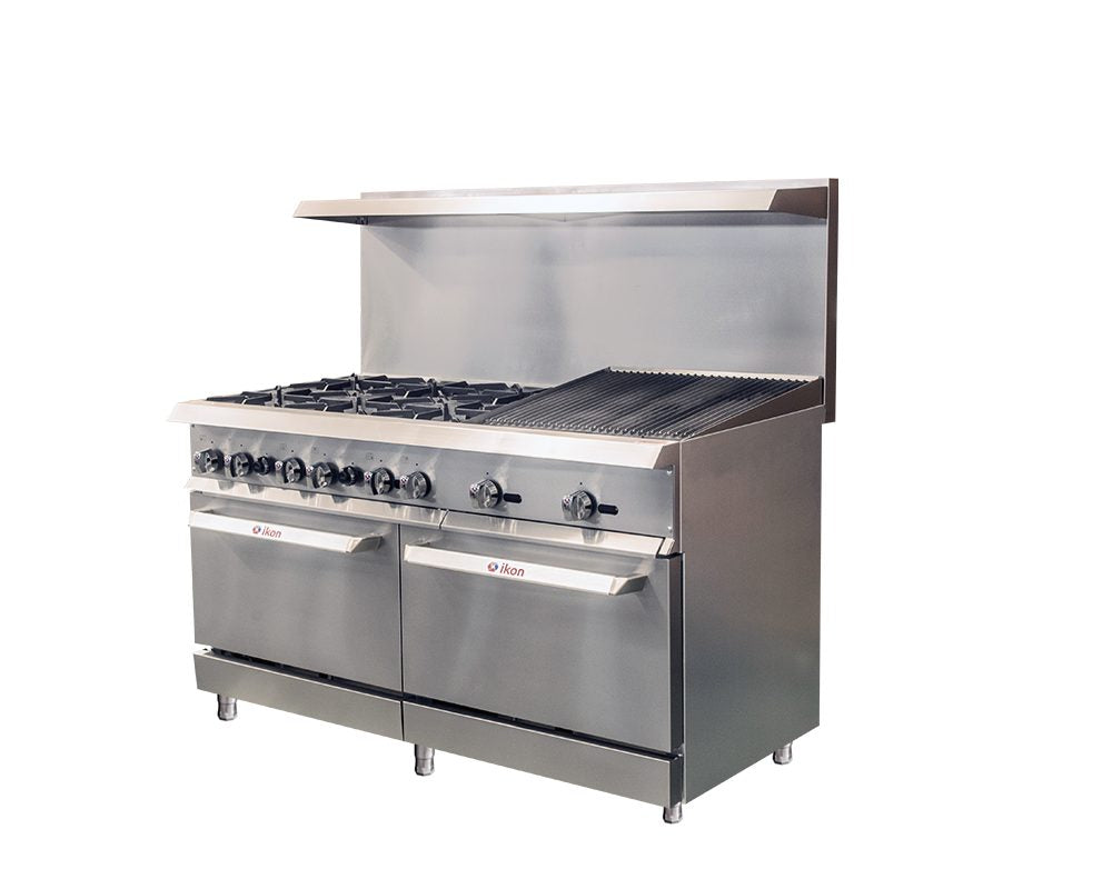 Range 60" - 6 burners - 24" radiant broiler