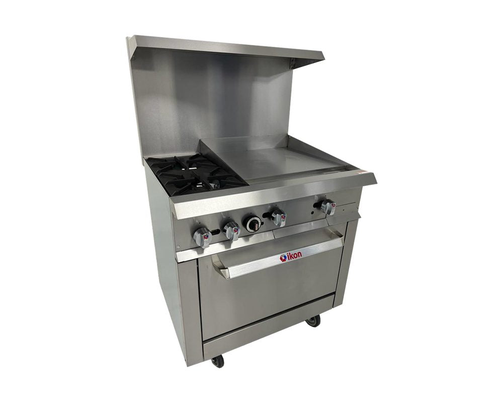Range 36" - 2 burners - 24" manual griddle