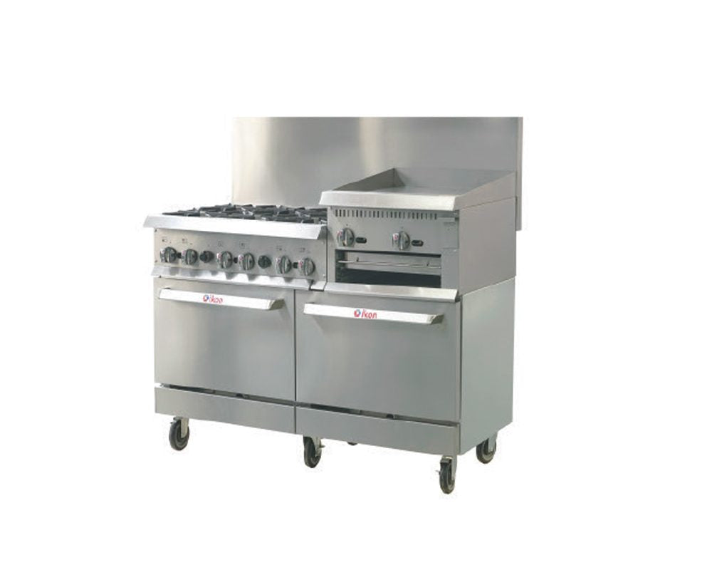 Range 60" - 6 burners - 24" raised griddle