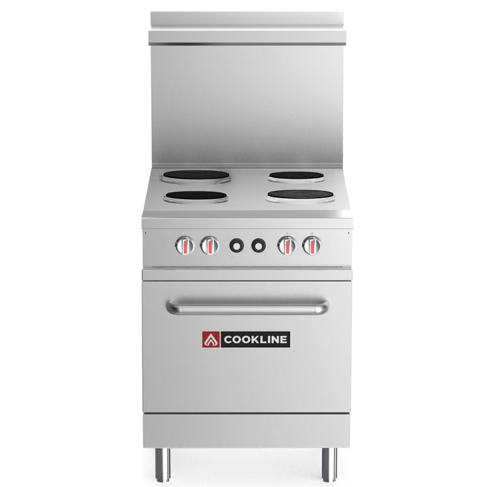 Cookline ER24-208 24" Electric Range with 4 Burners, 208V