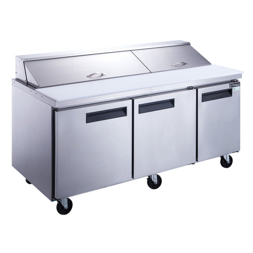 Dukers DSP72-18-S3 Refrigerated Counter, Sandwich / Salad Unit 72-1/2"