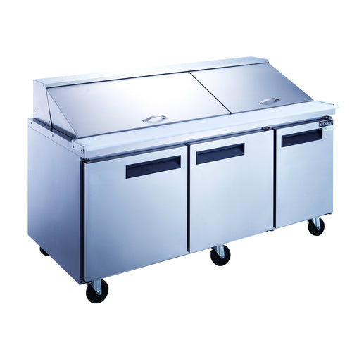 Dukers DSP72-30M-S3 Refrigerated Counter, Mega Top Sandwich / Salad Unit 72-1/2"