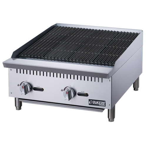 Dukers DCRB24 Charbroiler, Gas, Countertop 24"