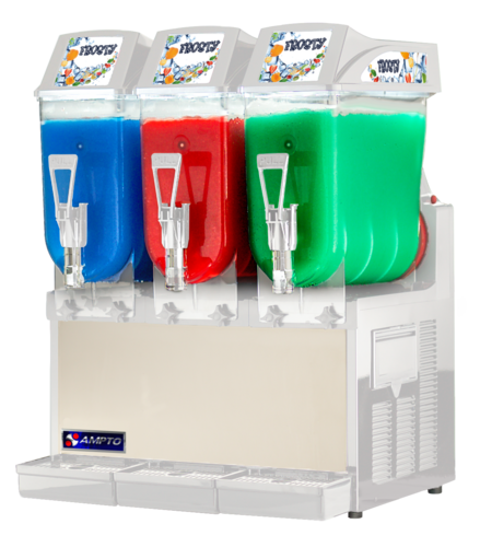 AMPTO GRA-123 Frozen Drink Machine 3 Tanks, Non-Carbonated, Bowl Type