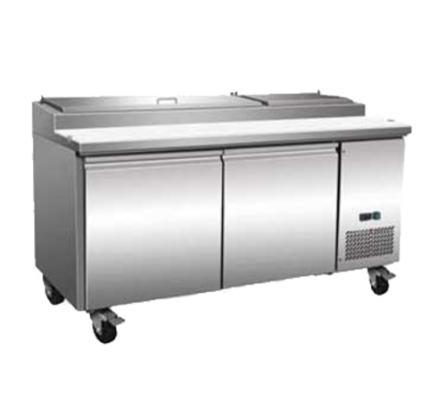 Serv-Ware PP71-9-HC Refrigerated Counter, Pizza Prep Table