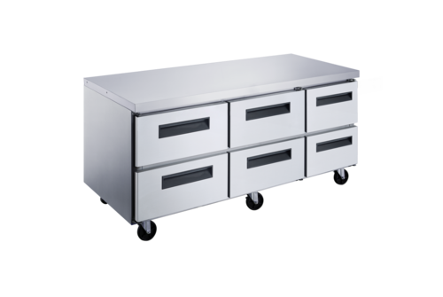 Dukesr DUC72R-D6 Refrigerator, Undercounter, Reach-In 72"