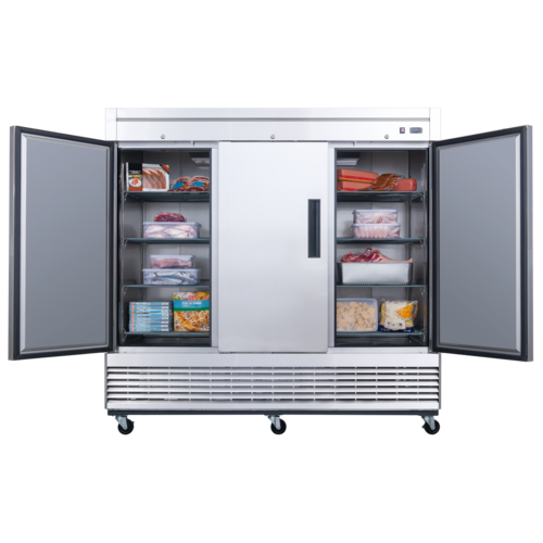 Dukers D83F Freezer, Reach-In 82-5/8" Three Section