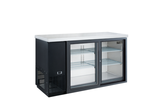 Dukers DBB60-S2 Back Bar Cabinet, Refrigerated 56-7/8" Two Section