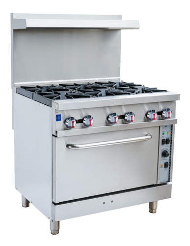 Serv-Ware SGR-6B-C Range, 36" Restaurant, Gas